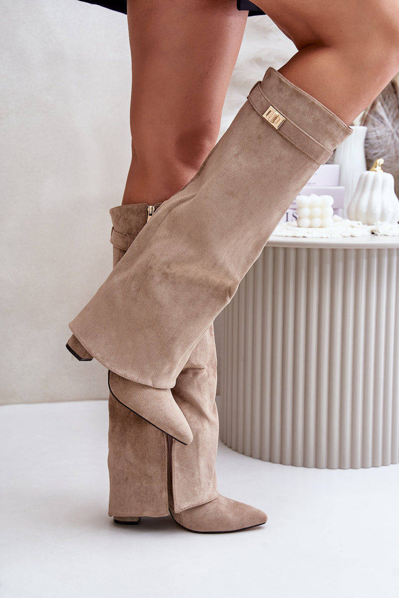 Vivienne - Knee-High Suede Boots-15553347617141-Nancy & Mae Savannah