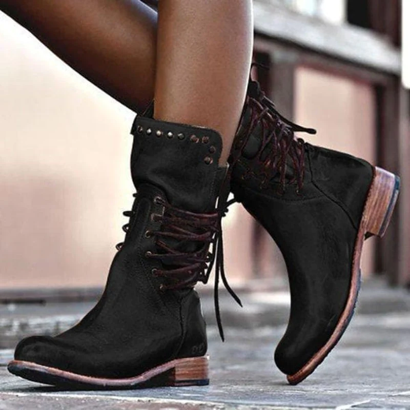 WYNONA - RUSTIC VINTAGE LEATHER BOOTS-15520005161333-Mirella Fiore