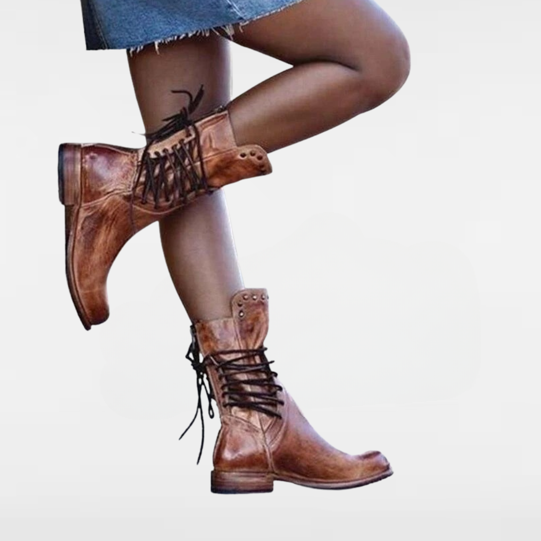 WYNONA - RUSTIC VINTAGE LEATHER BOOTS-15520005161333-Mirella Fiore
