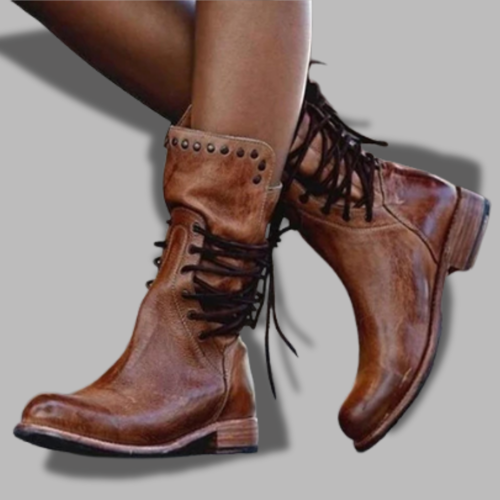 WYNONA - RUSTIC VINTAGE LEATHER BOOTS-15520005161333-Nancy & Mae Savannah