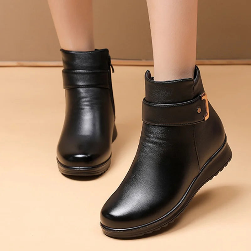 Zaffy - Comfort Leather Boots-15548991144309-Mirella Fiore