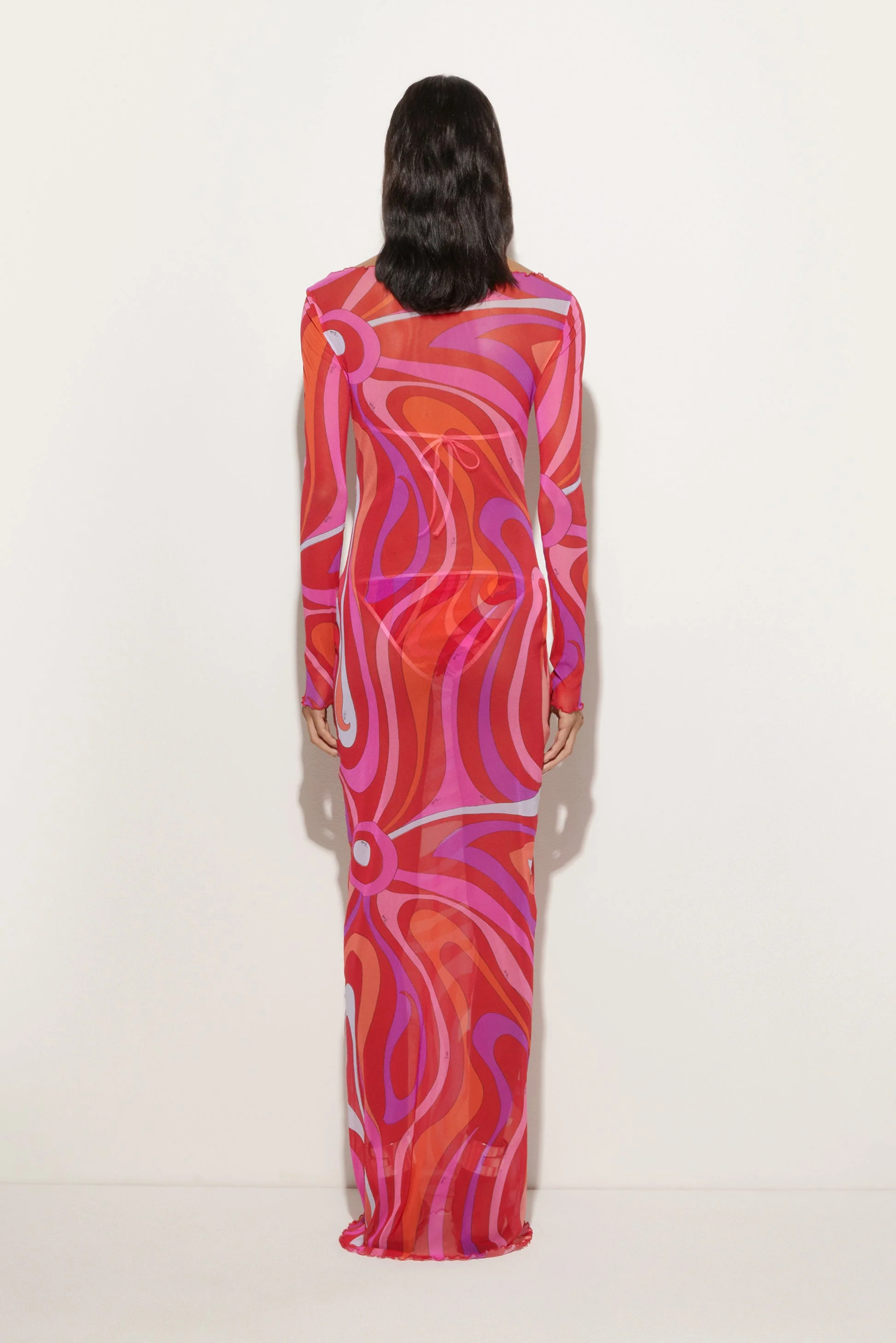 Zaria – Psychedelic swirl – Mesh maxi dress-15261073408373-Mirella Fiore