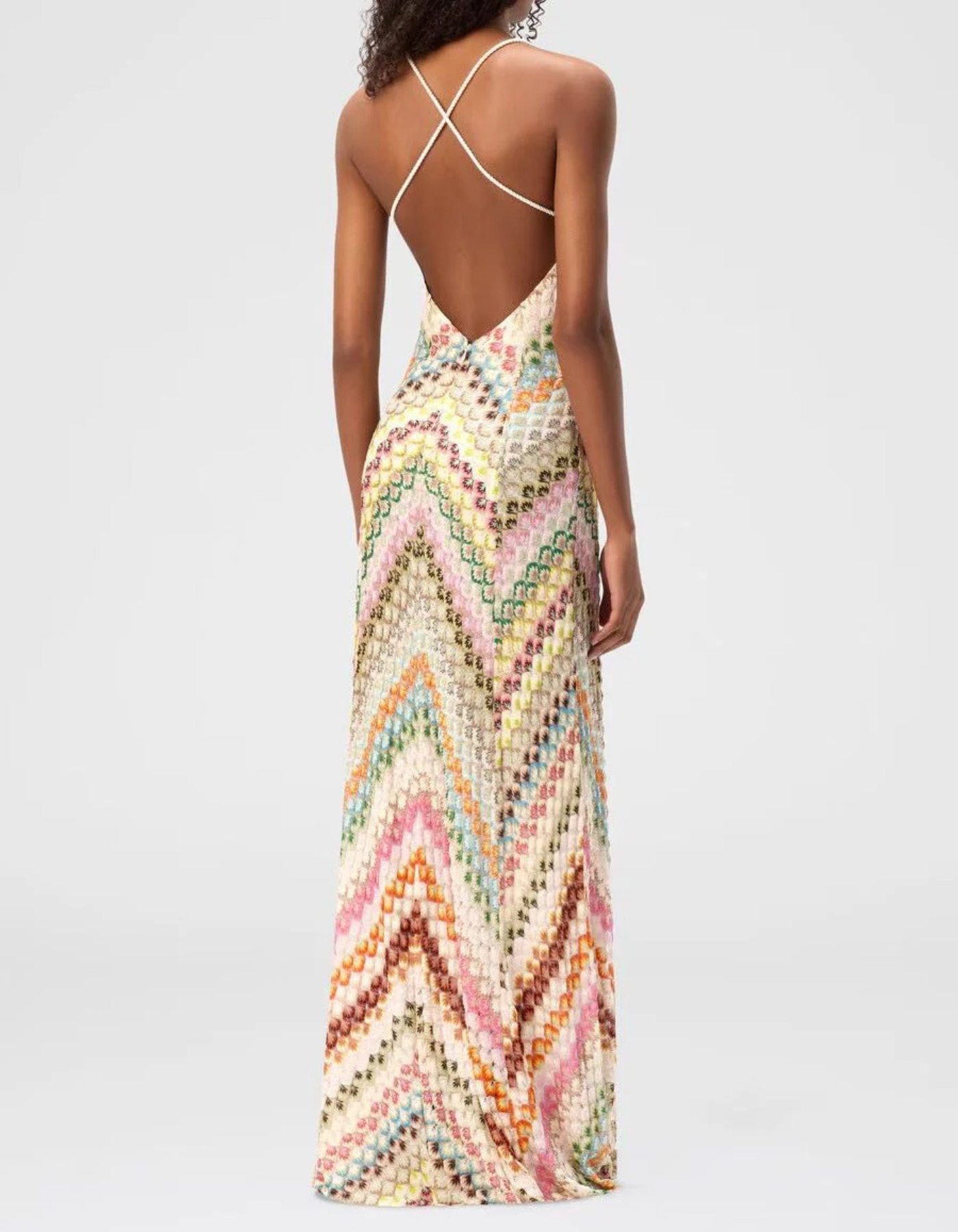 Zinnia – Colourful chevron design – Maxi dress-15259461583221-Mirella Fiore