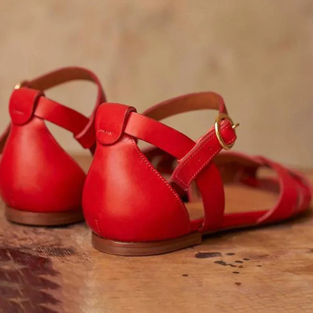 SANDY - STRAPPY FLAT SANDALS