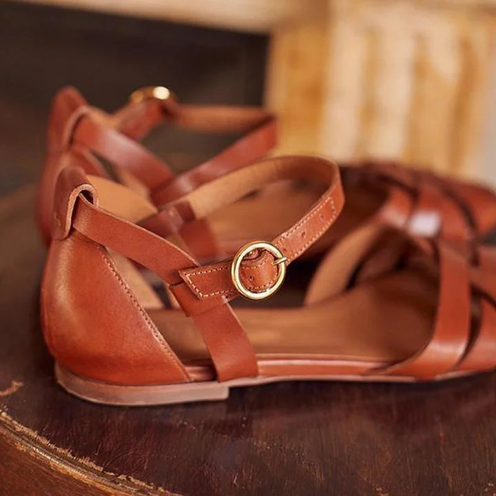 SANDY - STRAPPY FLAT SANDALS