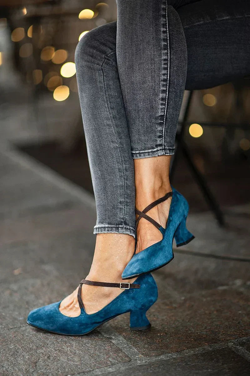 SHEENA - ELEGANT STRAP MID-HEELS